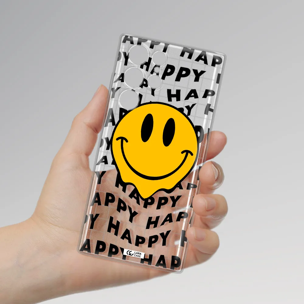 Happy Emoji Samsung S 22 Ultra Clear TPU Case