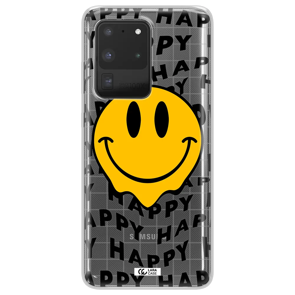 Happy Emoji Samsung S20 Ultra Clear TPU Case