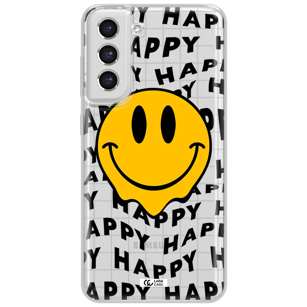 Happy Emoji Samsung S21 Fe Clear Tpu Case