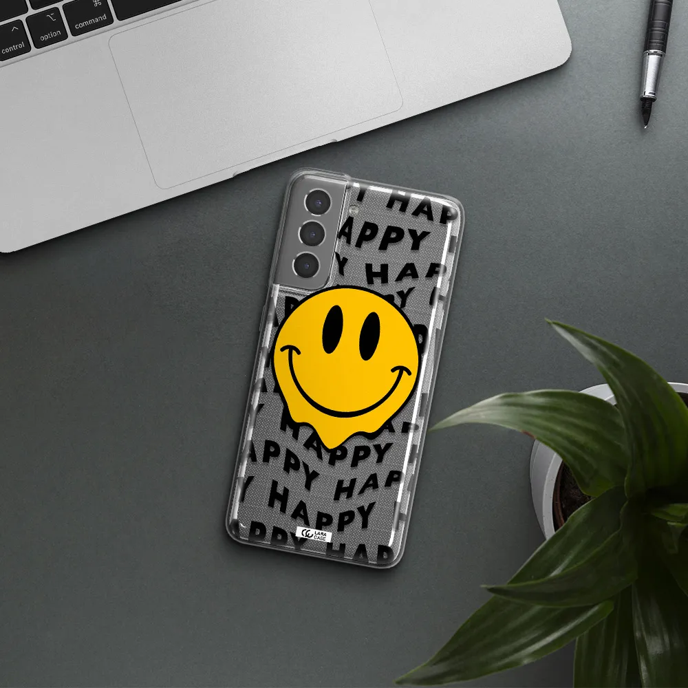 Happy Emoji Samsung S21 Plus Clear TPU Case
