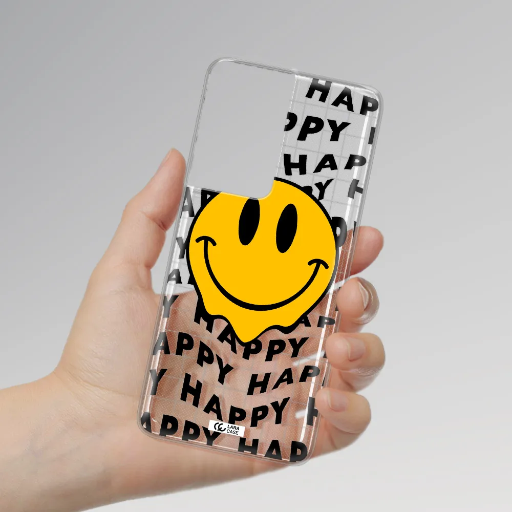 Happy Emoji Samsung S21 Ultra Clear TPU Case