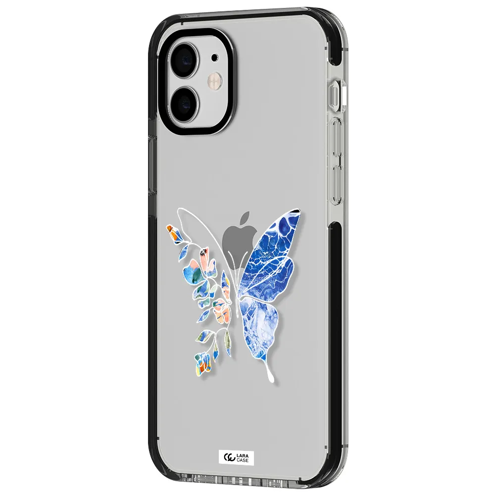 a white background with gold text Apple iPhone 11 impact black border Case