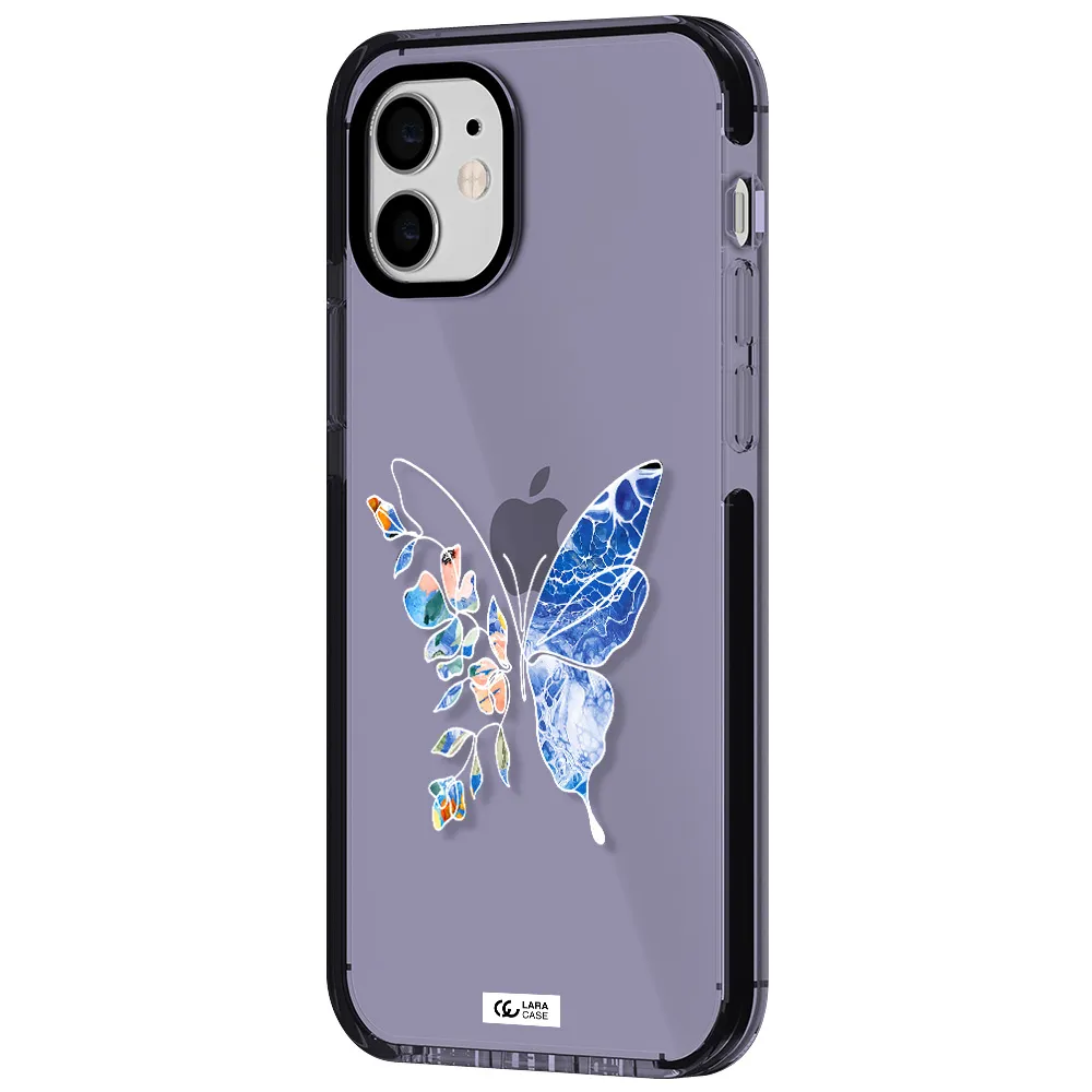 a white background with gold text Apple iPhone 12 impact Lilac Case