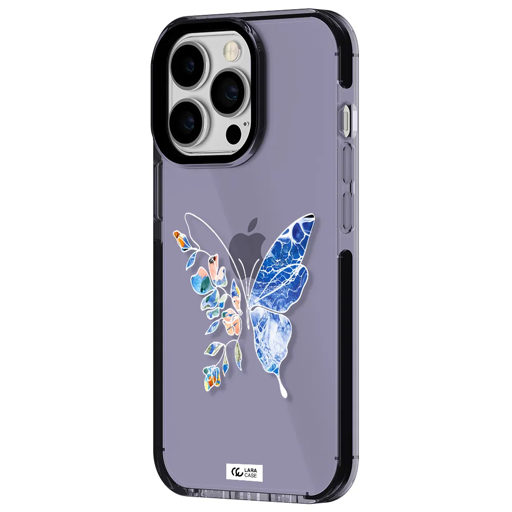 a white background with gold text Apple iPhone 13 Pro impact Lilac Case