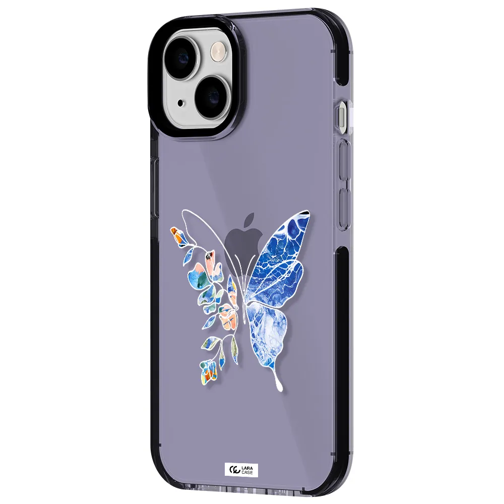 a white background with gold text Apple iPhone 14 impact Lilac Case