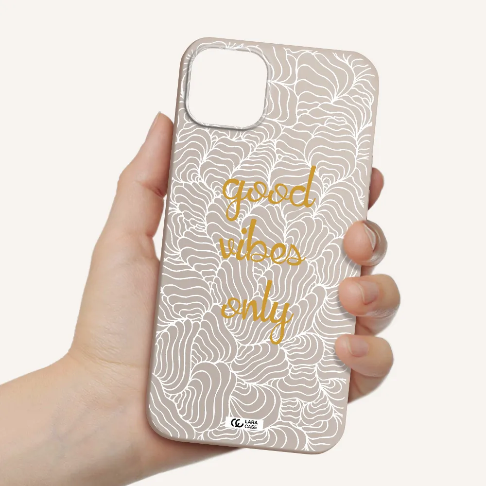 a white background with gold text Apple iPhone 14 plus Silicone Stone Case