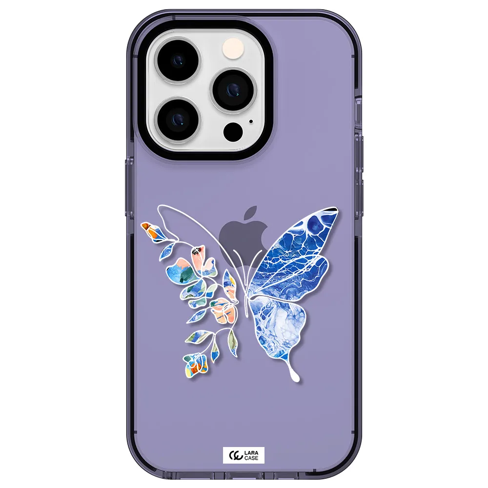 a white background with gold text Apple iPhone 14 pro impact Lilac Case