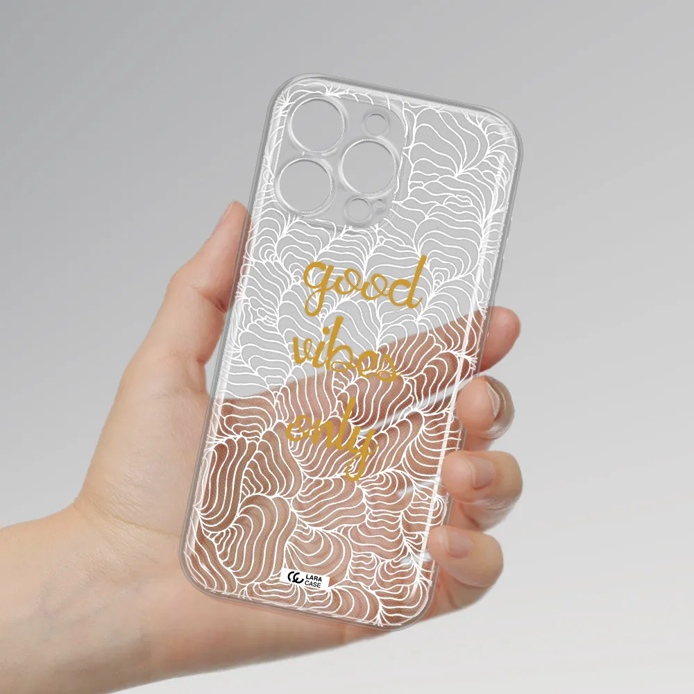 A White Background With Gold Text Apple Iphone 16 Pro Max Clear Tpu Case