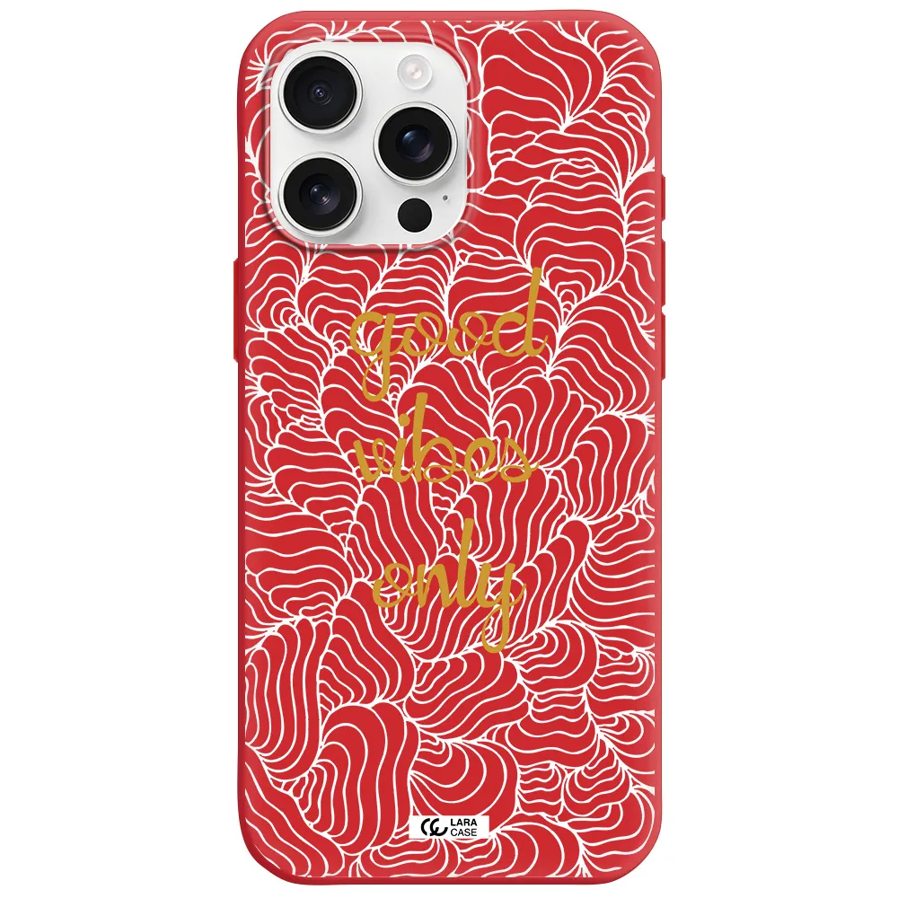 A White Background With Gold Text Apple Iphone 16 Pro Max Silicone Imperial Red Case