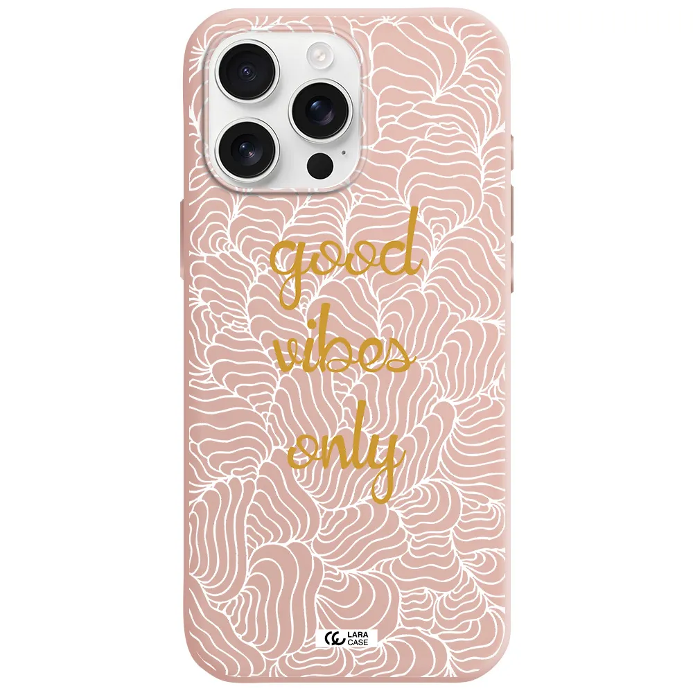 A White Background With Gold Text Apple Iphone 16 Pro Max Silicone Pastel Pink Case