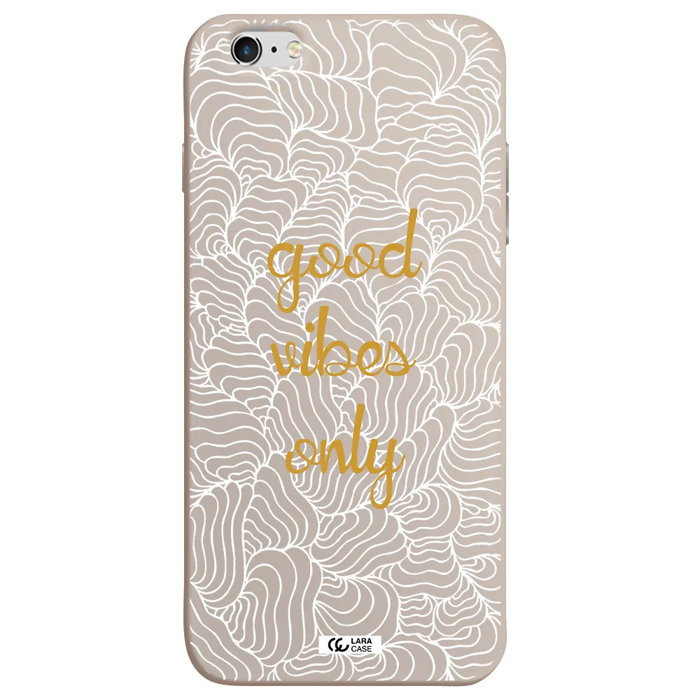 a white background with gold text Apple iPhone 6S Silicone Stone Case