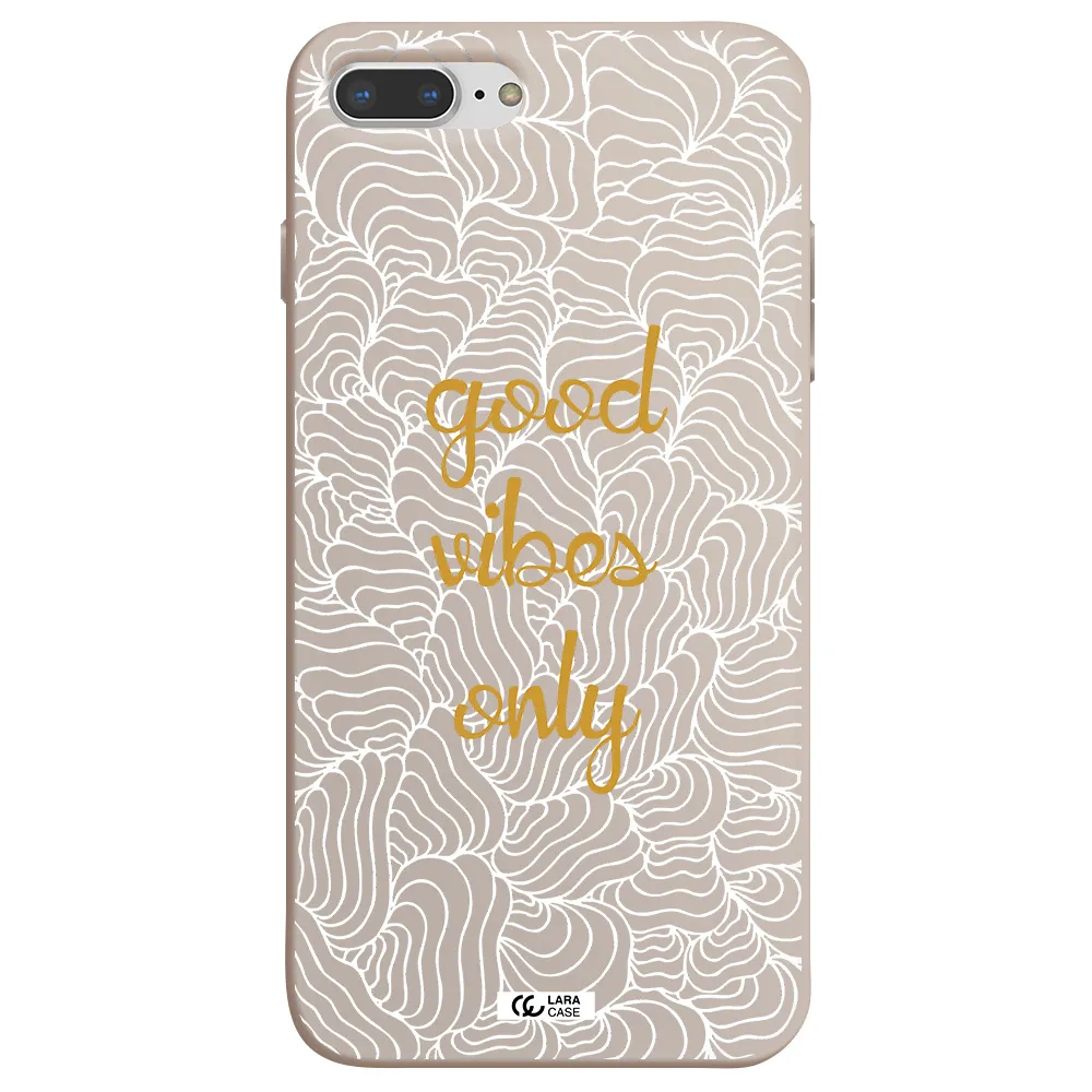 a white background with gold text Apple iPhone 7 plus Silicone Stone Case
