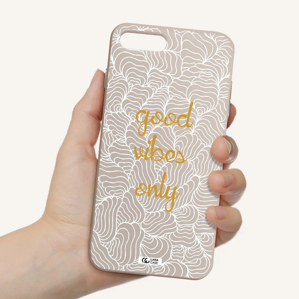 a white background with gold text Apple iPhone 7 plus Silicone Stone Case