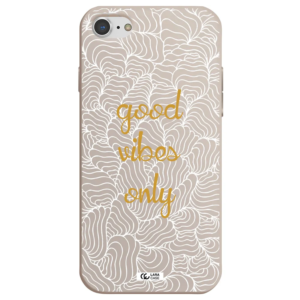 a white background with gold text Apple iPhone 7 Silicone Stone Case