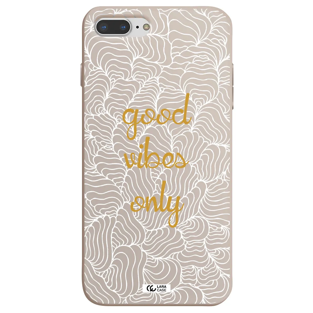 a white background with gold text Apple iPhone 8 plus Silicone Stone Case