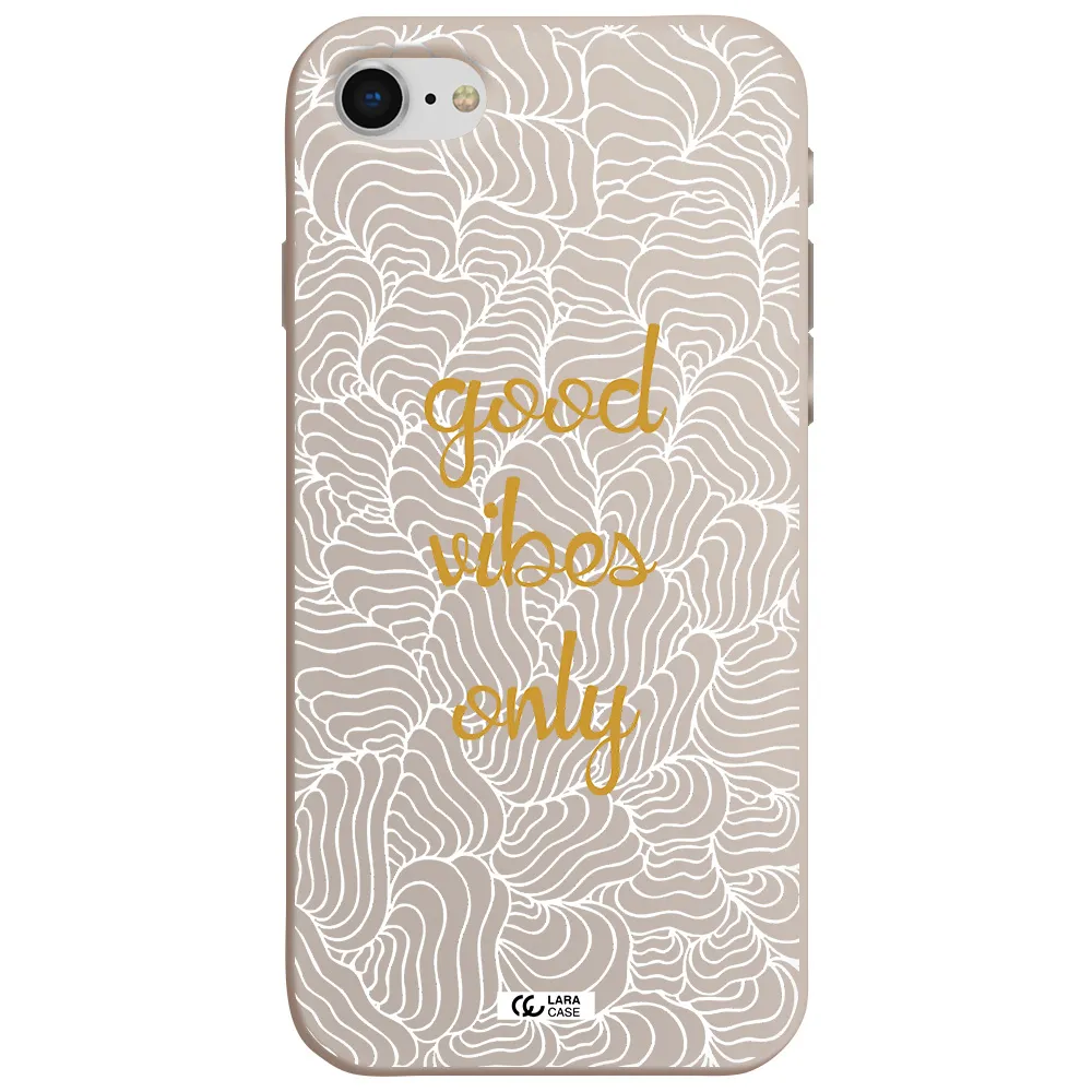 a white background with gold text Apple iPhone se 2020 Silicone Stone Case