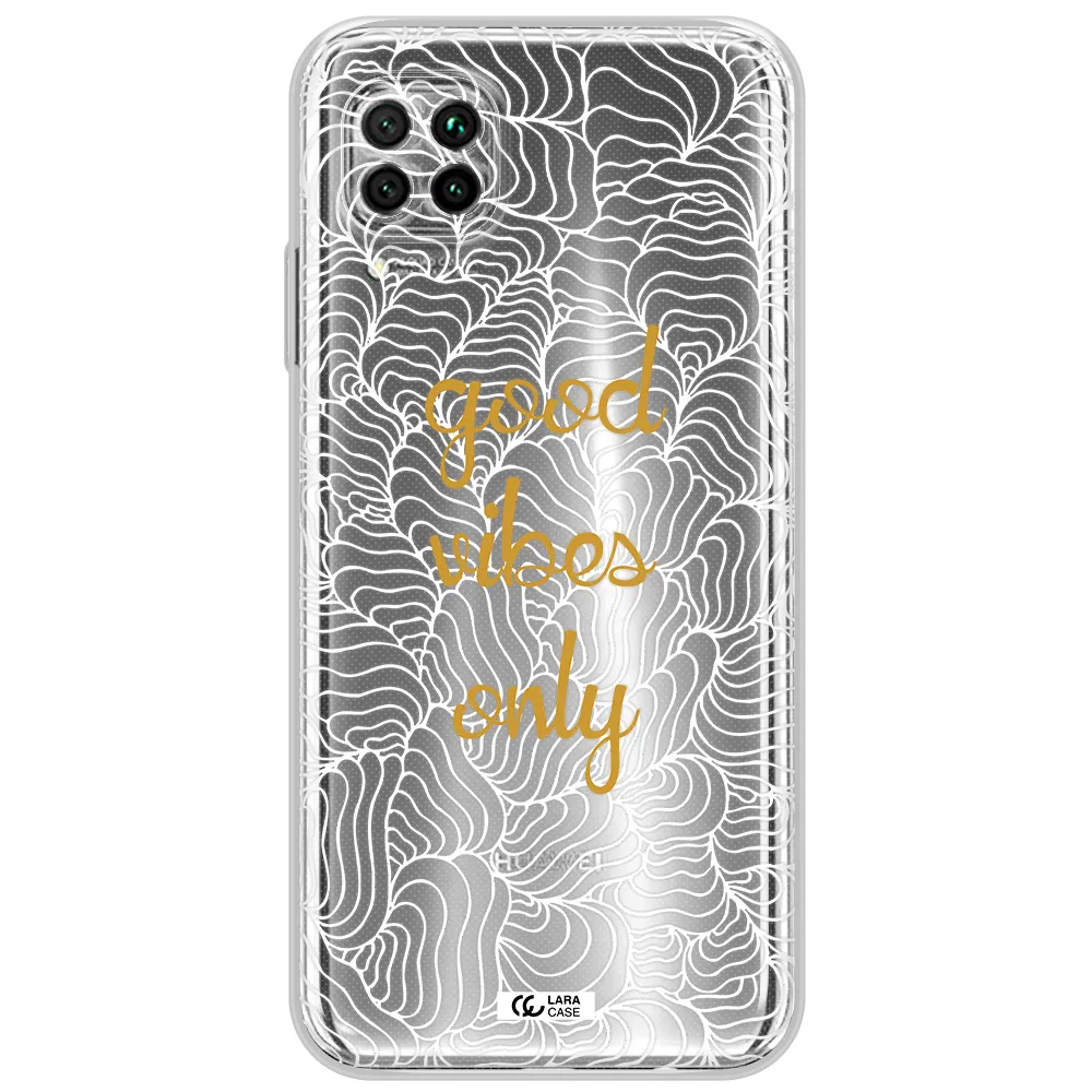 A White Background With Gold Text Huawei Nova 7I Clear Tpu Case