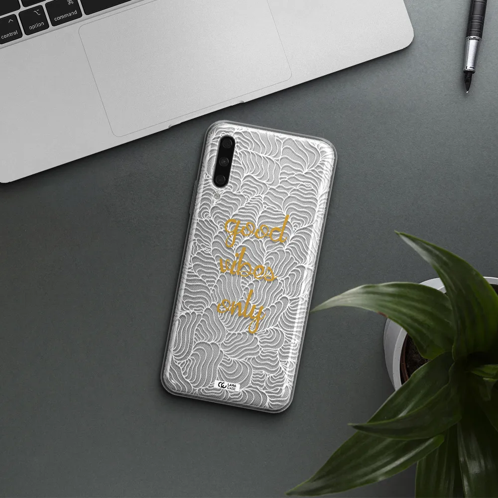 A White Background With Gold Text Huawei Y9S Clear Tpu Case