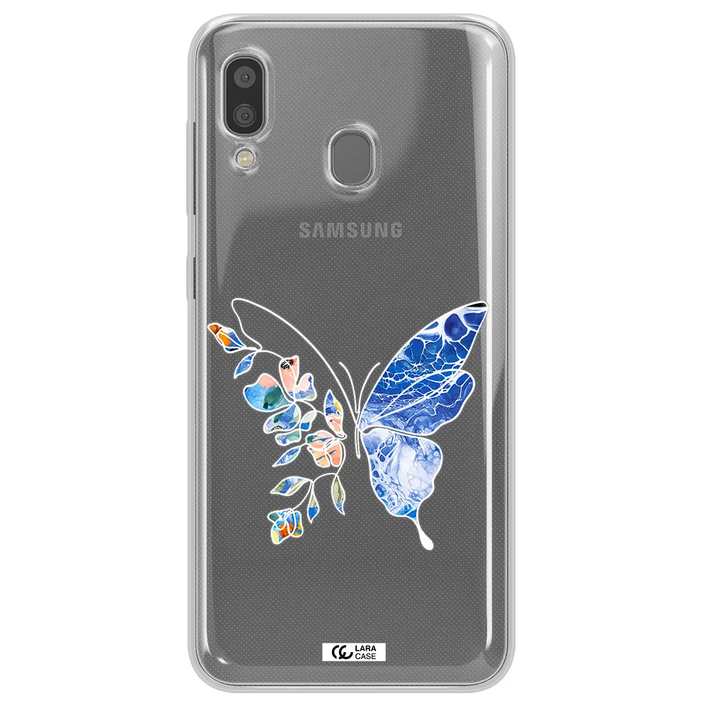 A White Background With Gold Text Samsung A20 Clear Tpu Case