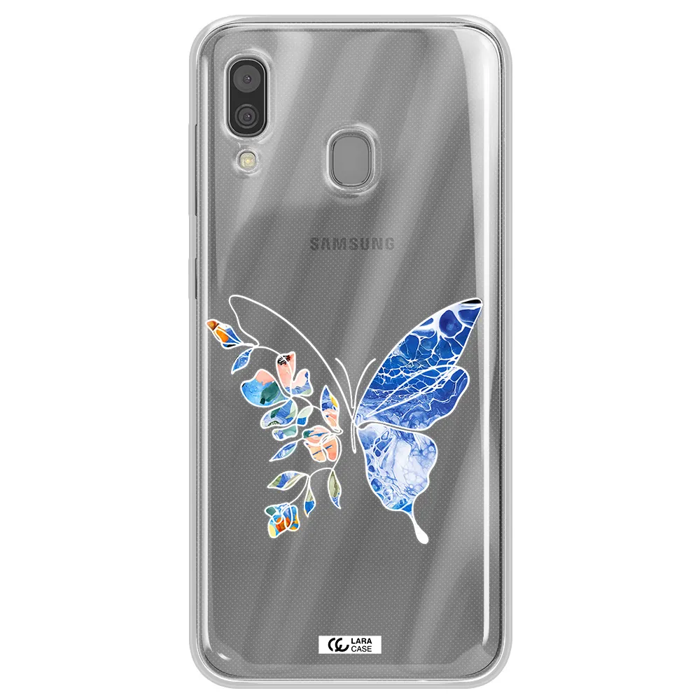 A White Background With Gold Text Samsung A30 Clear Tpu Case
