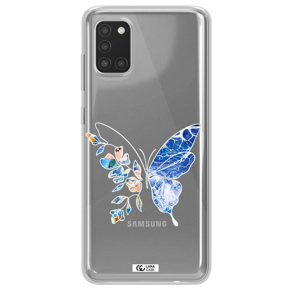 A White Background With Gold Text Samsung A31 Clear Tpu Case