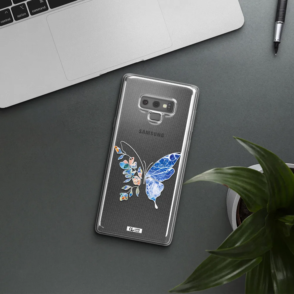 A White Background With Gold Text Samsung Note 9 Clear Tpu Case