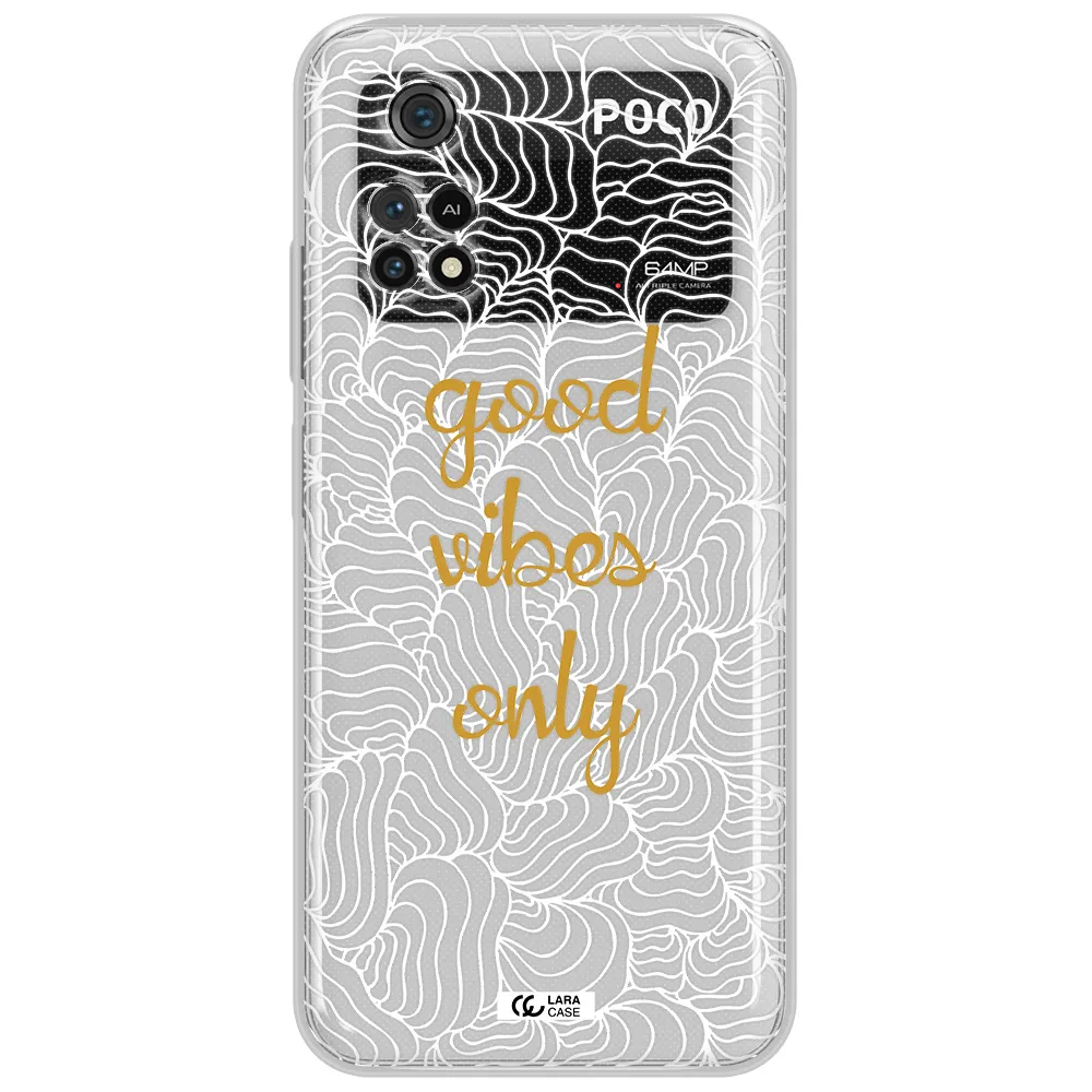 A White Background With Gold Text Xiaomi Poco M4 Pro 4G Clear Tpu Case
