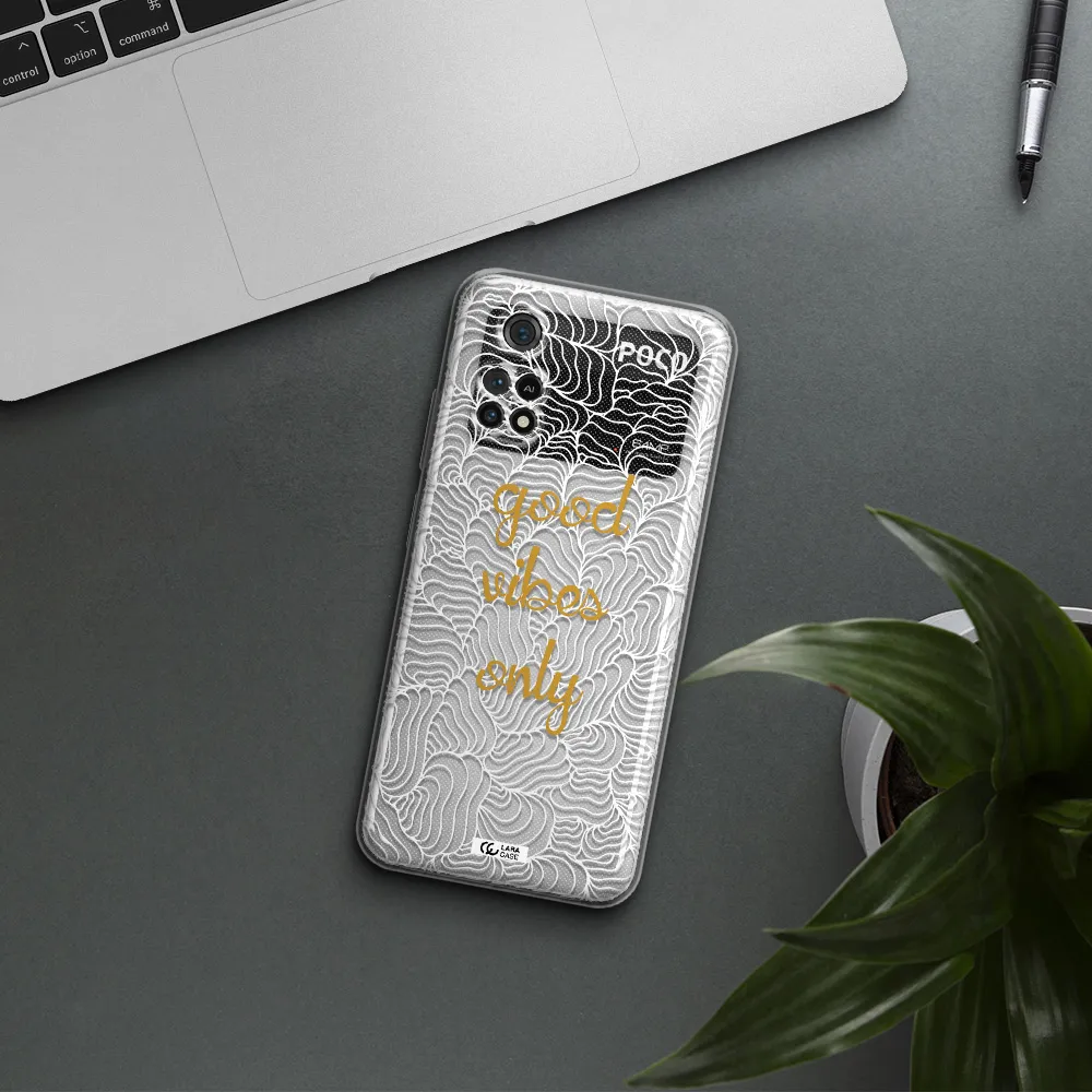 A White Background With Gold Text Xiaomi Poco M4 Pro 4G Clear Tpu Case