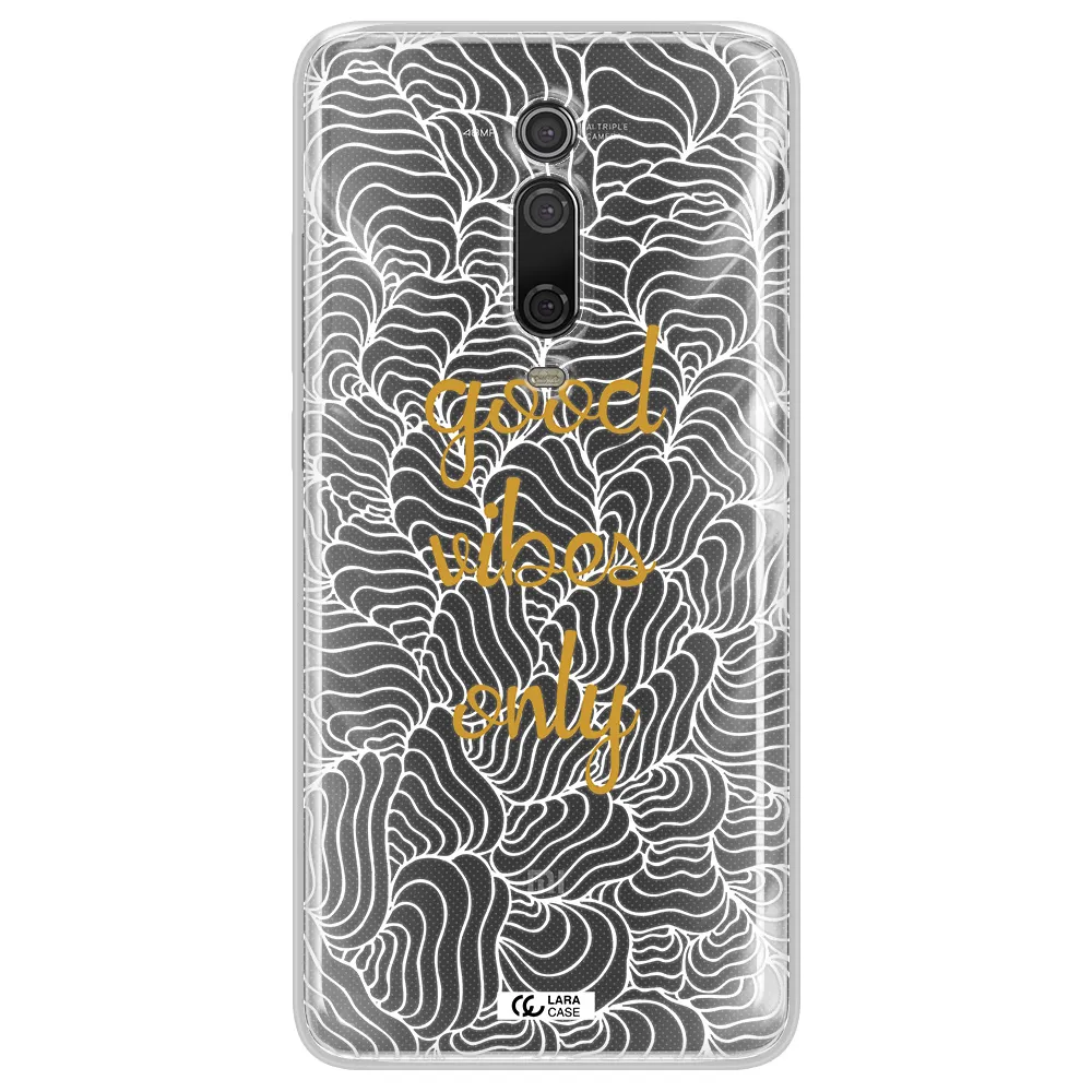 A White Background With Gold Text Xiaomi Redmi K20 Clear Tpu Case