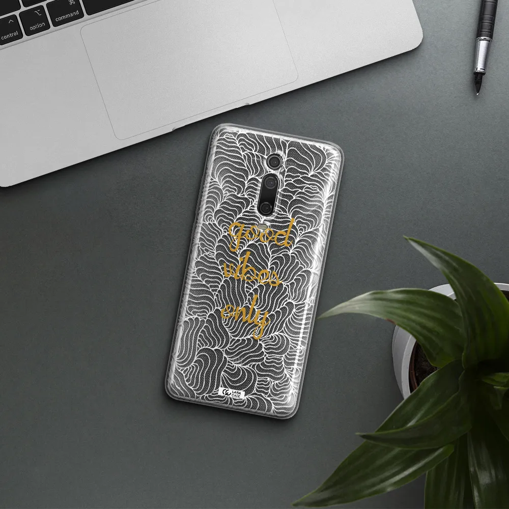 A White Background With Gold Text Xiaomi Redmi K20 Clear Tpu Case