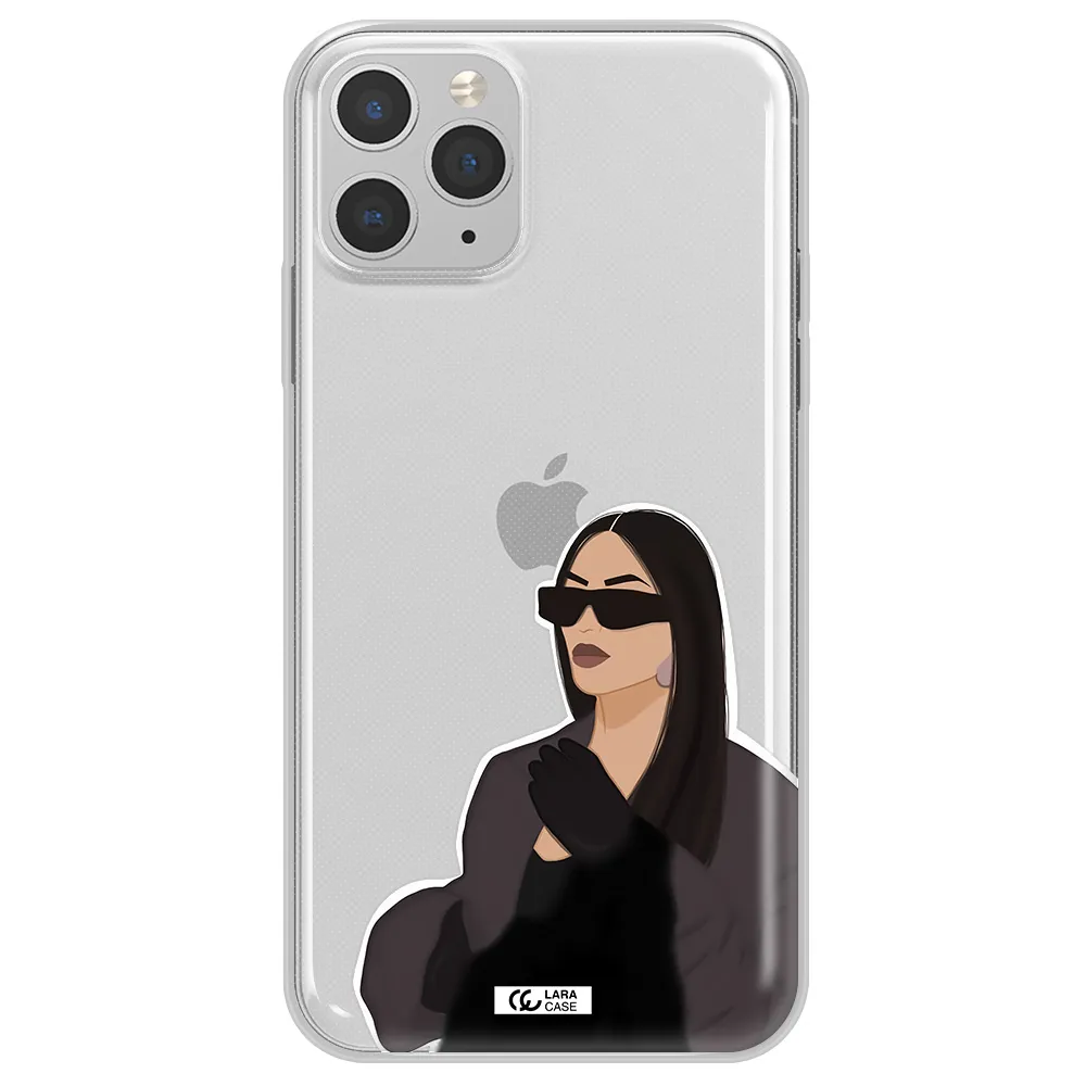 Minimalist Portrait Apple iPhone 11 pro Clear TPU Case