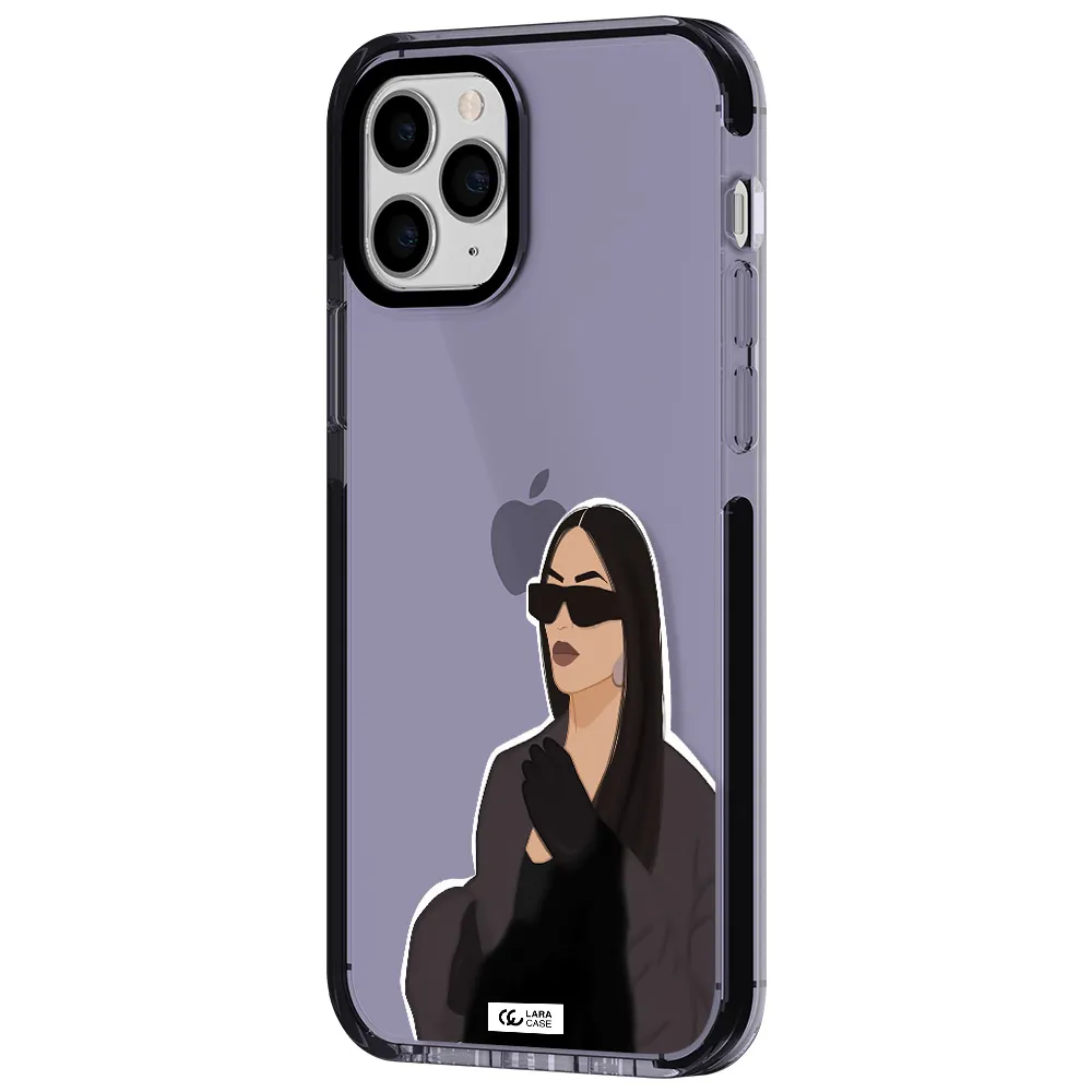 Minimalist Portrait Apple iPhone 11 pro impact Lilac Case