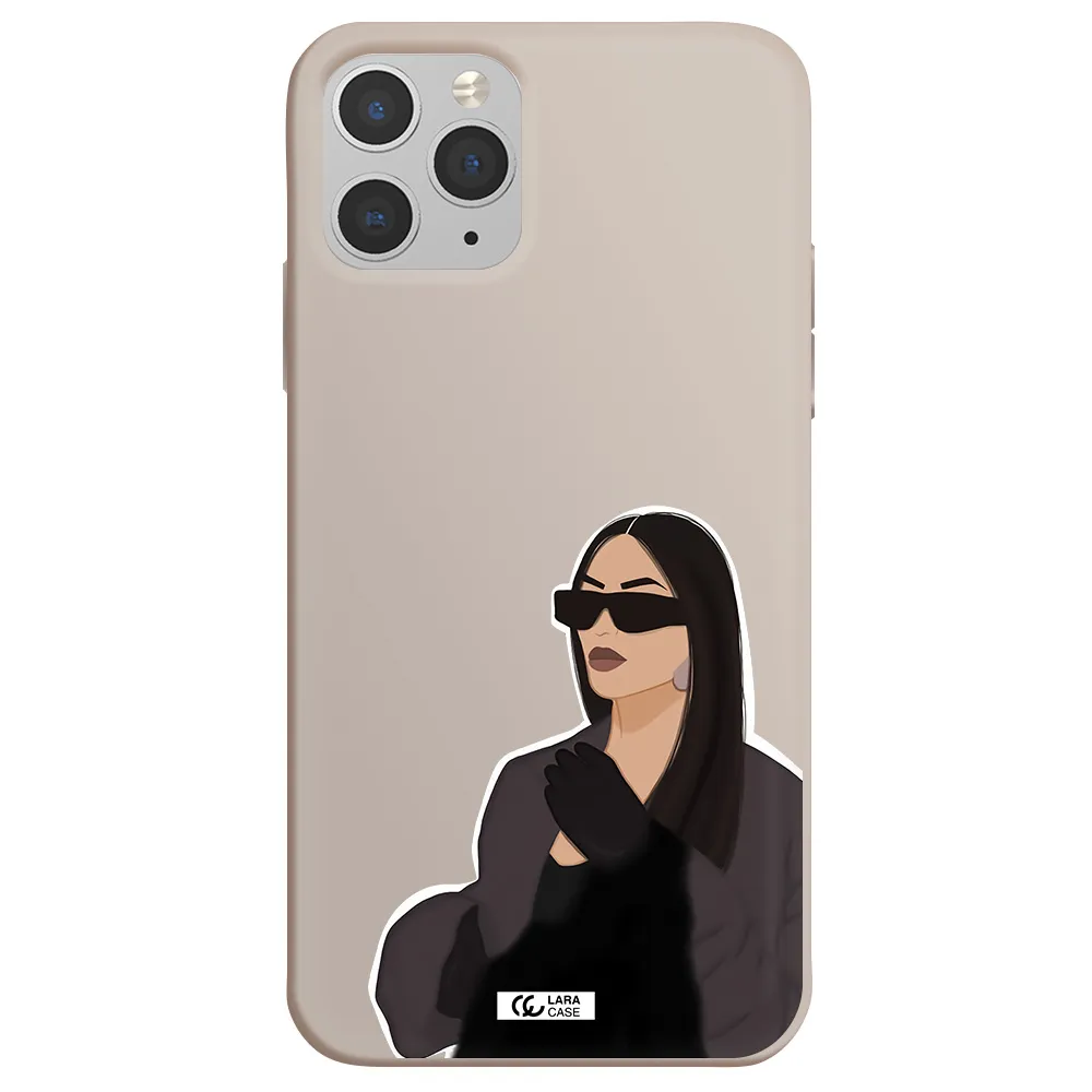 Minimalist Portrait Apple iPhone 11 pro Silicone Stone Case