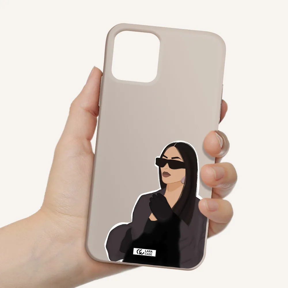 Minimalist Portrait Apple iPhone 11 pro Silicone Stone Case