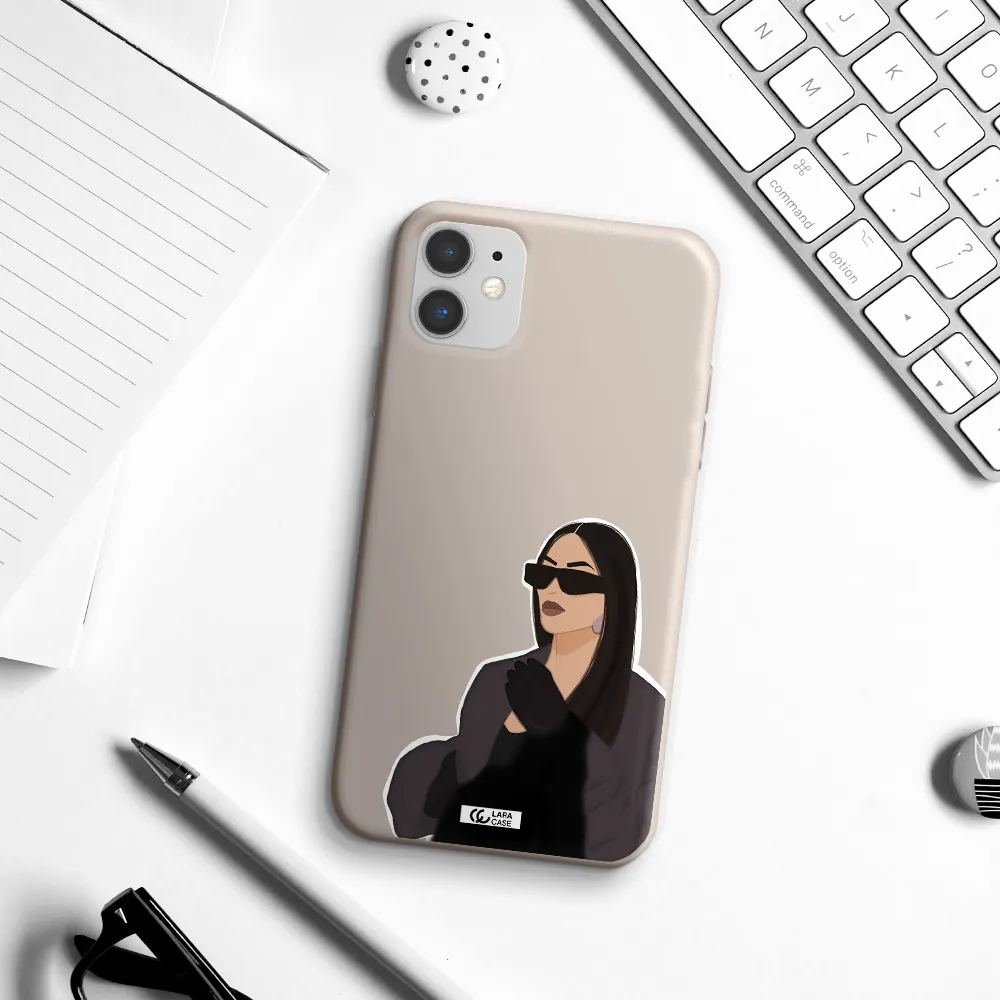Minimalist Portrait Apple iPhone 11 Silicone Stone Case