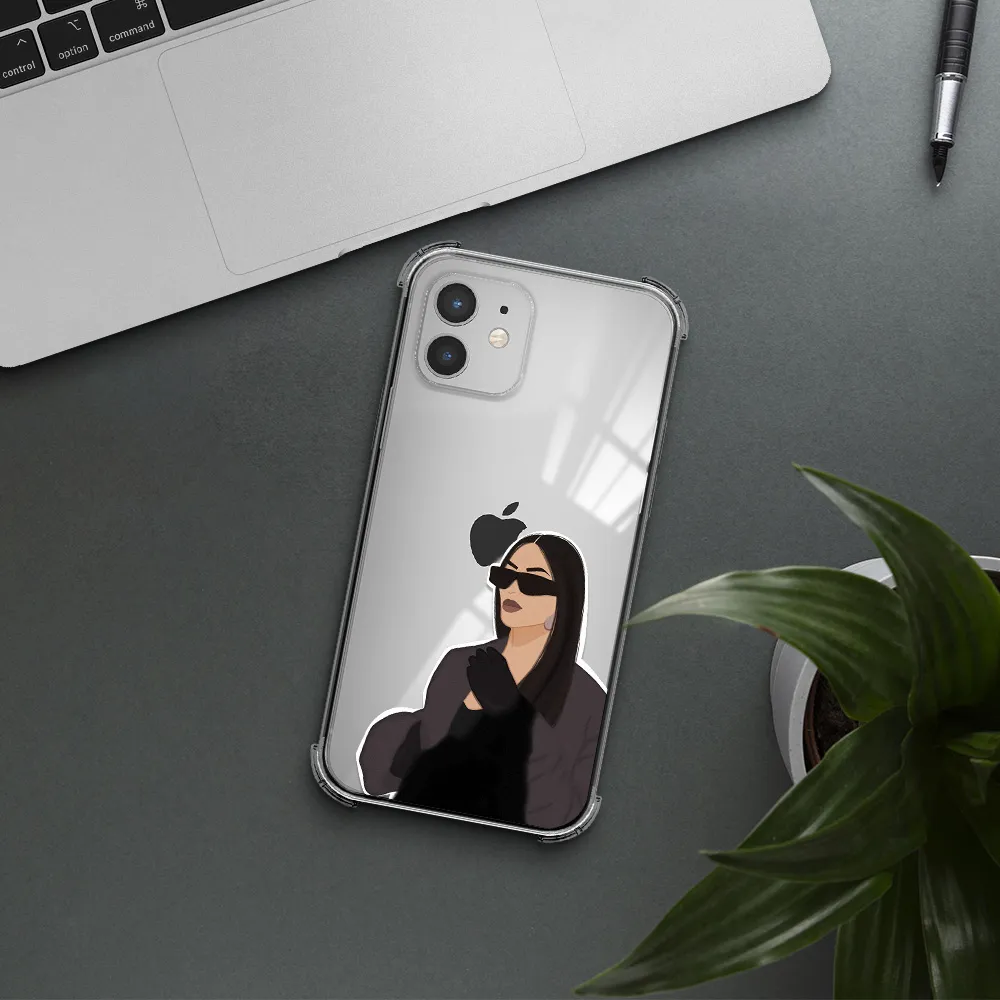 Minimalist Portrait Apple iPhone 12 Clear PC Case