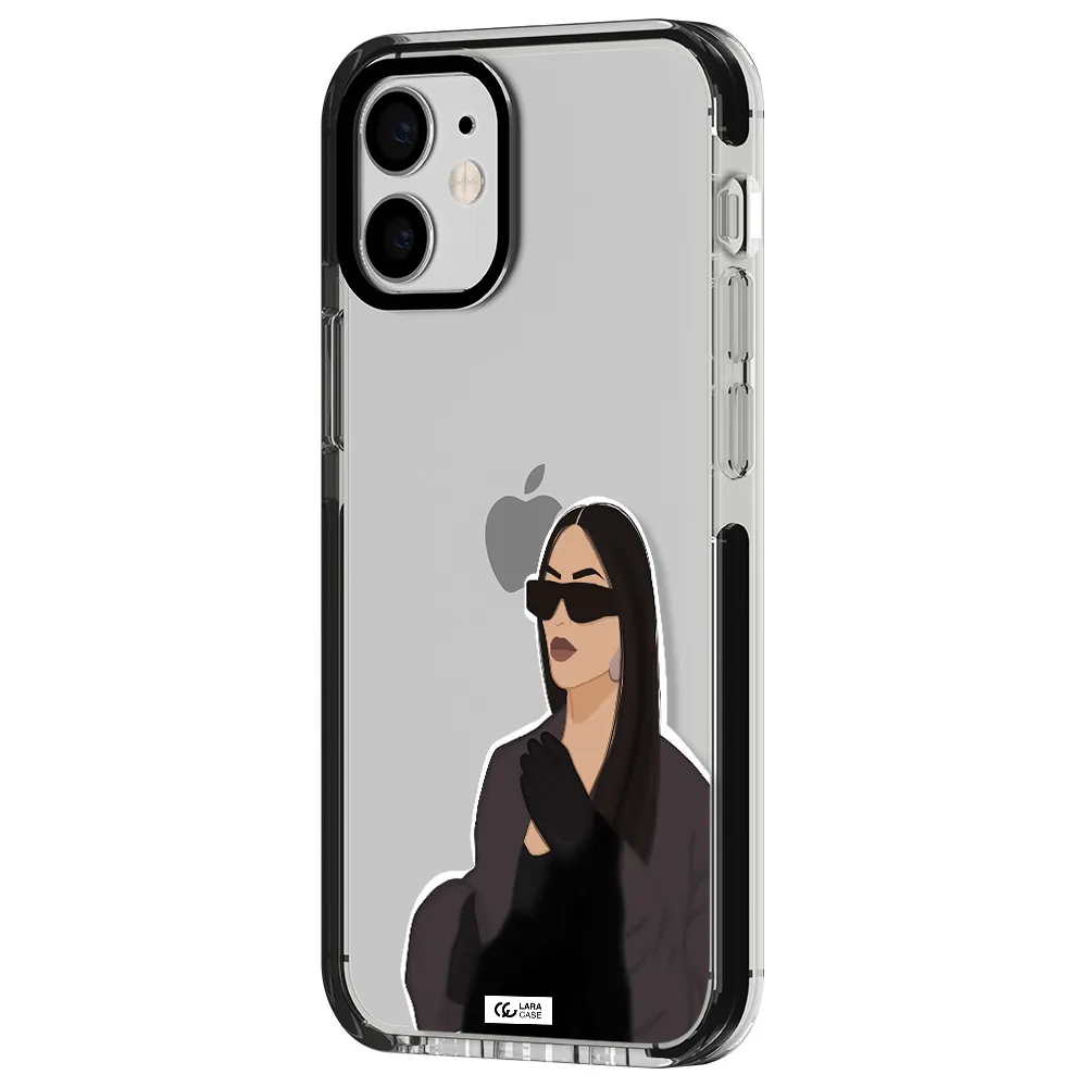 Minimalist Portrait Apple iPhone 12 mini impact black border Case