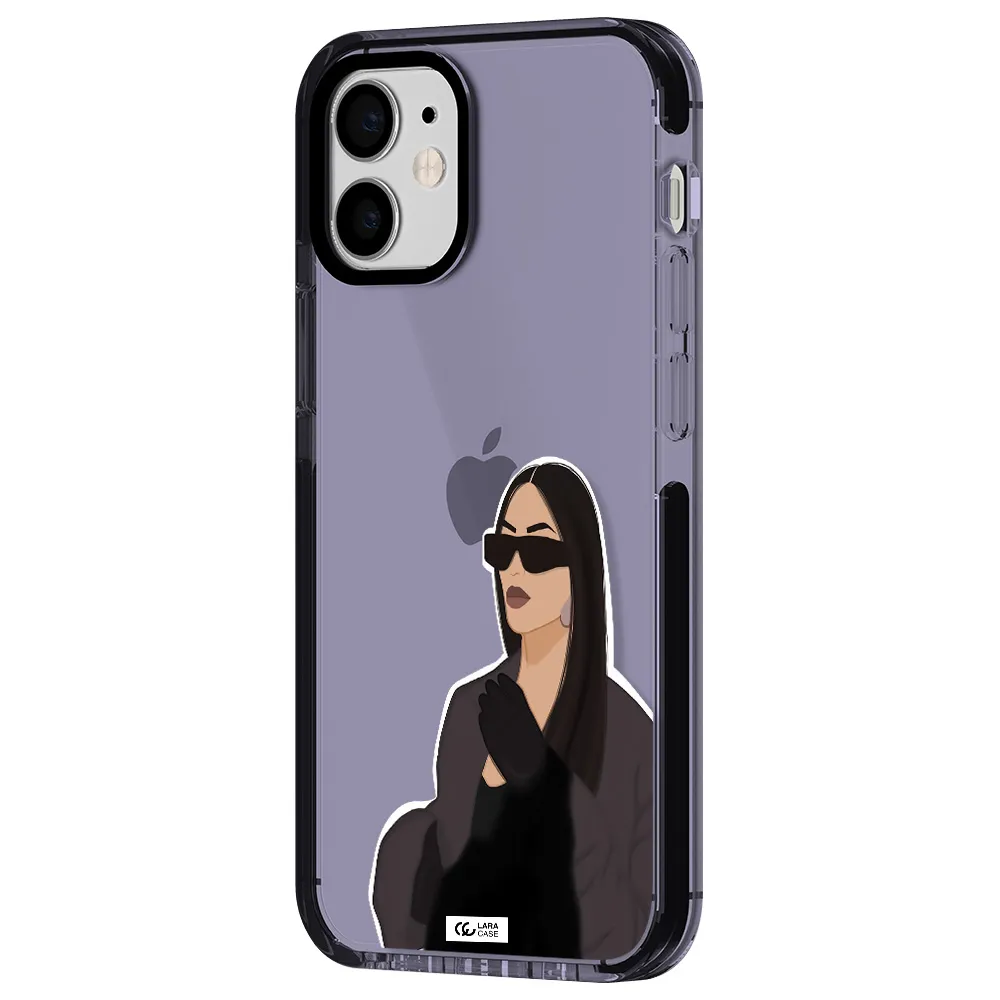Minimalist Portrait Apple iPhone 12 mini impact Lilac Case