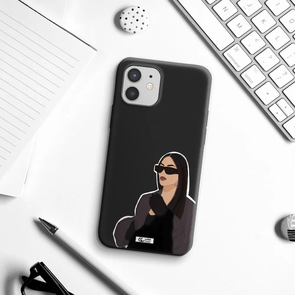 Minimalist Portrait Apple iPhone 12 mini Silicone black Case