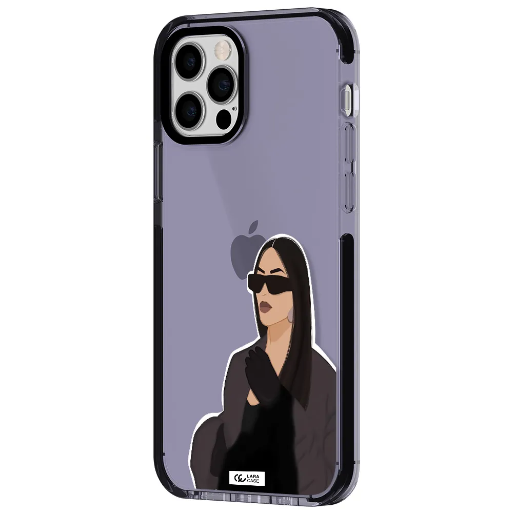 Minimalist Portrait Apple iPhone 12 pro impact Lilac Case