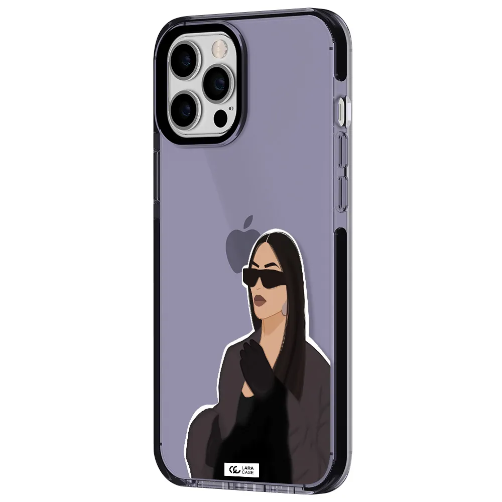 Minimalist Portrait Apple iPhone 12 pro max impact Lilac Case