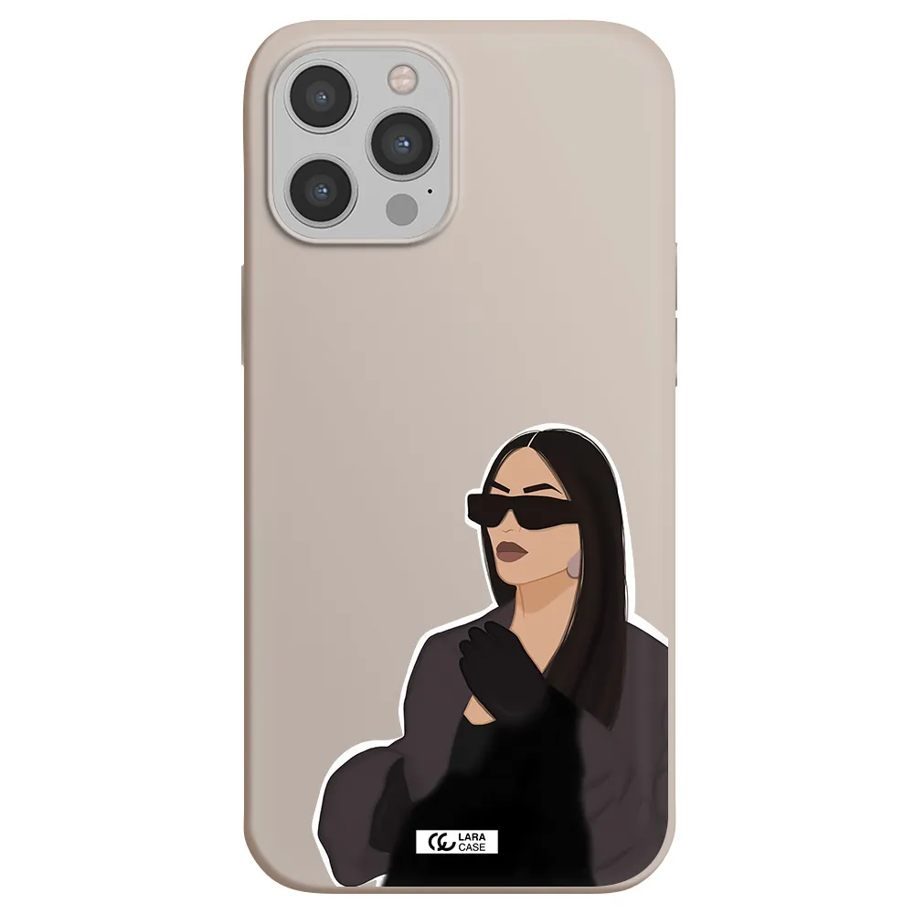 Minimalist Portrait Apple iPhone 12 pro max Silicone Stone Case