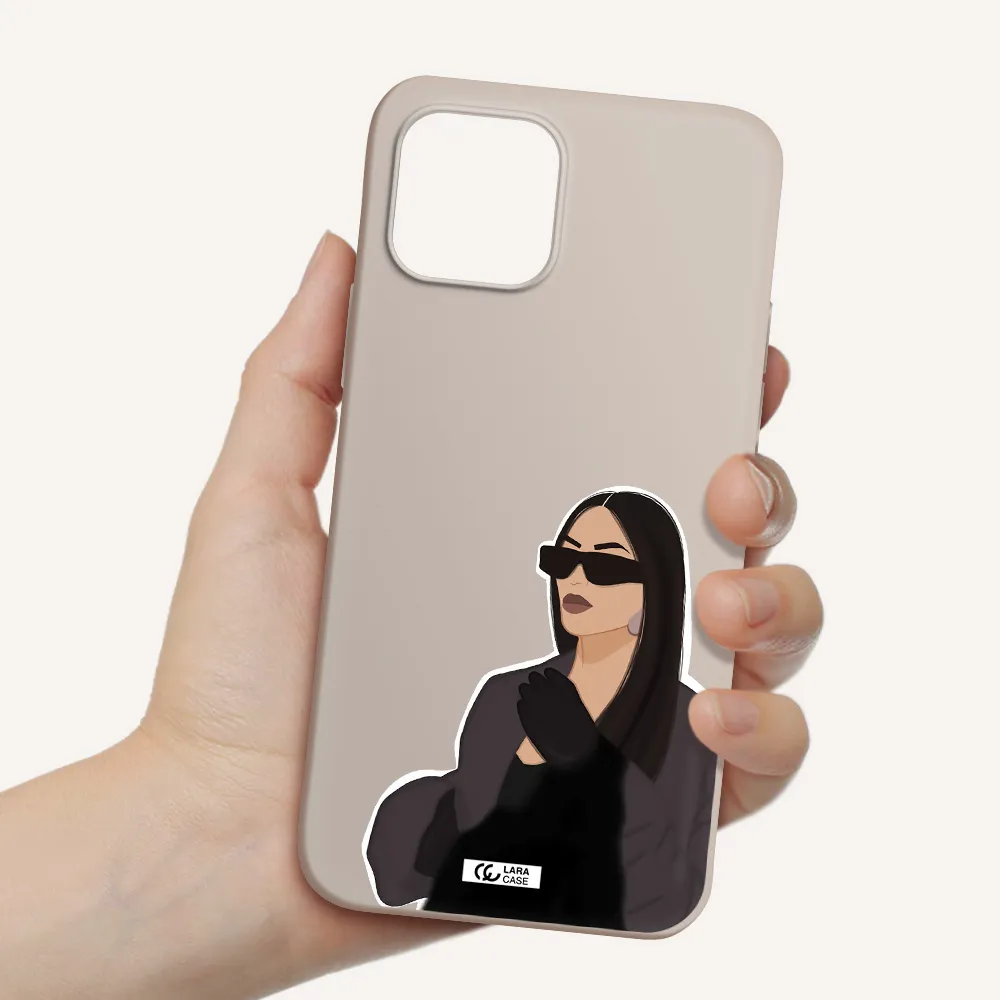 Minimalist Portrait Apple iPhone 12 Silicone Stone Case
