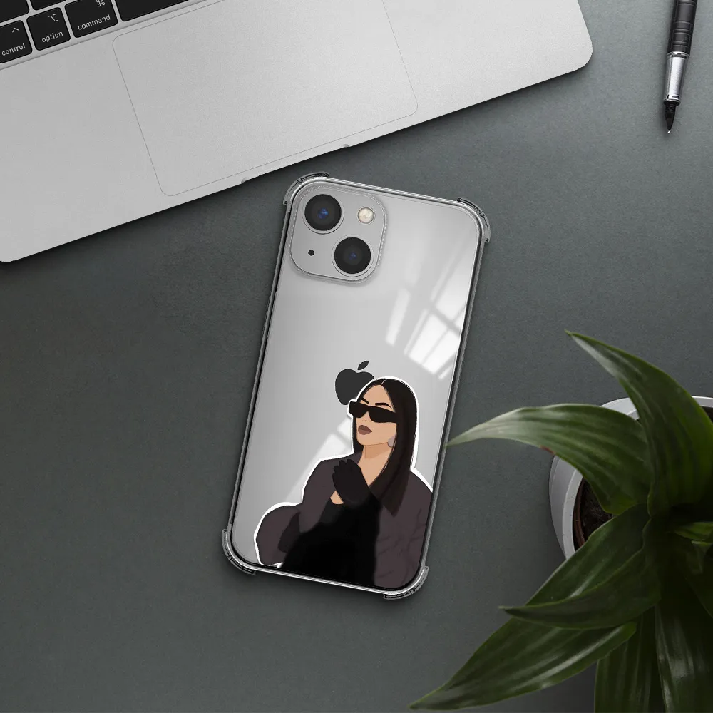Minimalist Portrait Apple iPhone 13 Clear PC Case