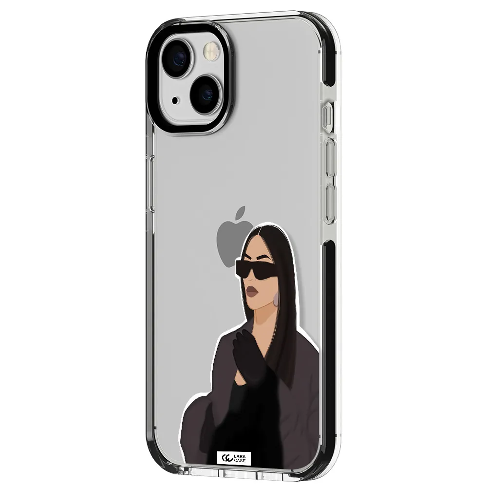 Minimalist Portrait Apple iPhone 13 impact black border Case