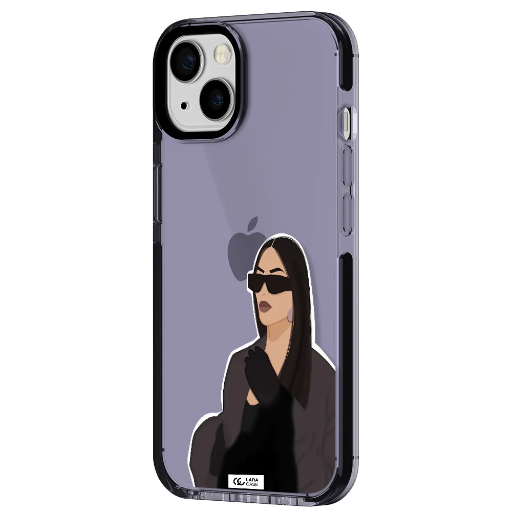 Minimalist Portrait Apple iPhone 13 impact Lilac Case