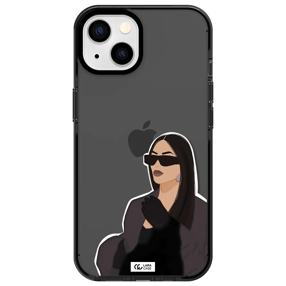 Minimalist Portrait Apple iPhone 13 impact Smoke Black Case