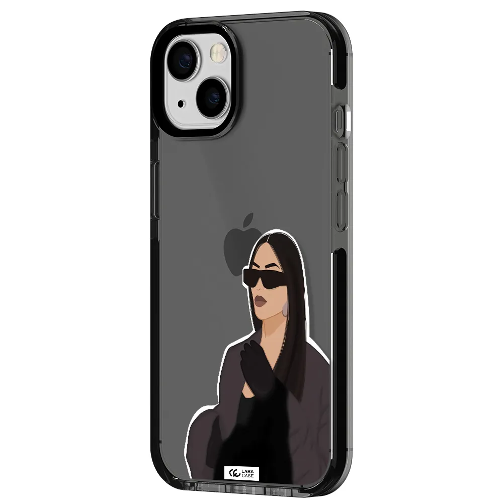 Minimalist Portrait Apple iPhone 13 impact Smoke Black Case