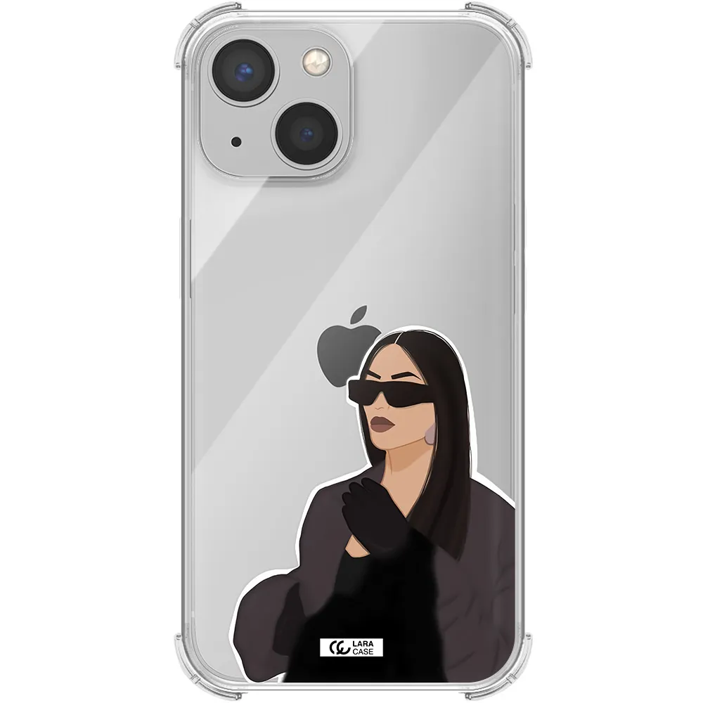 Minimalist Portrait Apple iPhone 13 mini Clear PC Case