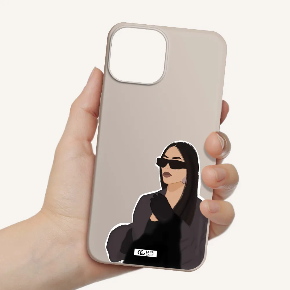 Minimalist Portrait Apple iPhone 13 mini Silicone Stone Case